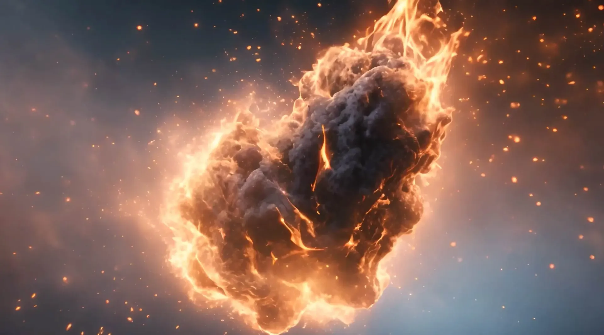 Epic Blaze and Smoke Cloud Special Effects Motion Graphic